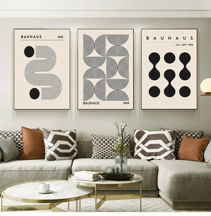 Bauhaus Geometric Canvas Art