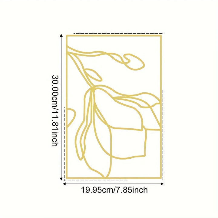 Large Gold Metal Floral Wall Art