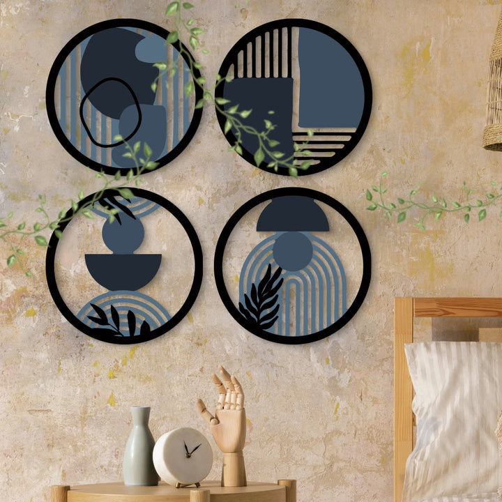 2D Flat 4pc Boho Wooden Hanging Sign