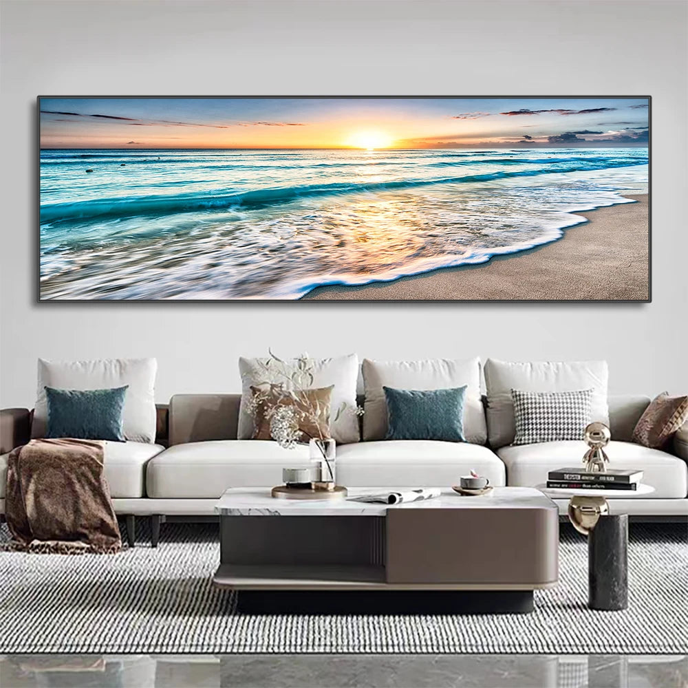 Beach Sunset Landscape Canvas Poster