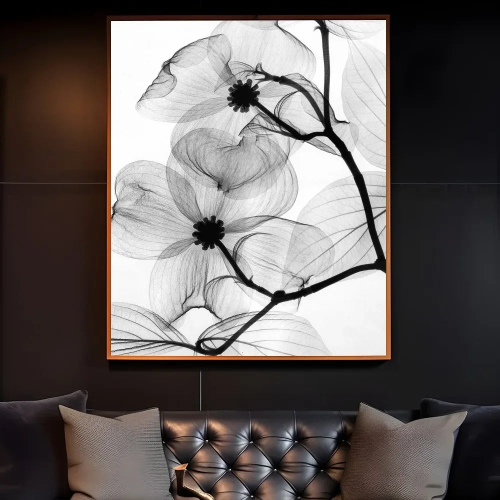 Black & White Plant Canvas Wall Art