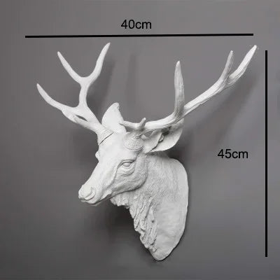 Handmade Resin Deer Head Wall Decoration