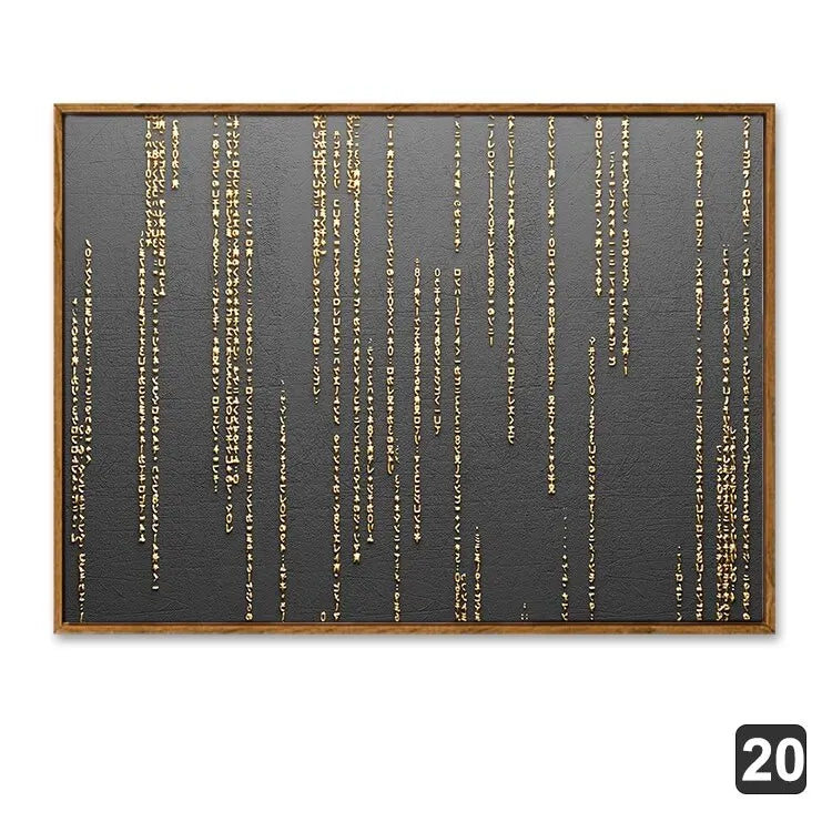Nordic Gold Abstract Wall Art