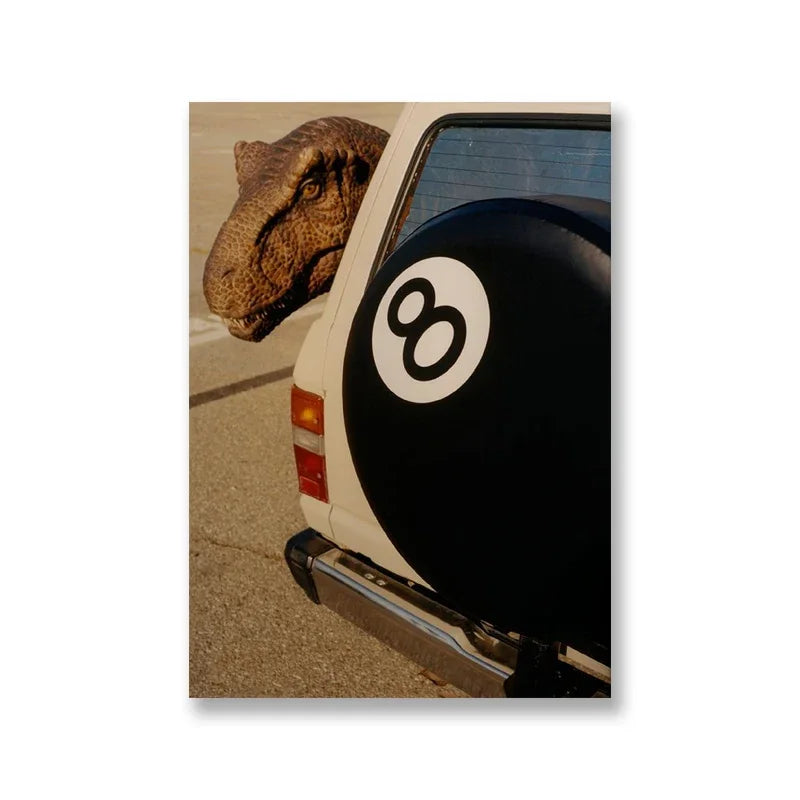 Black White No.8 Ball Canvas Art