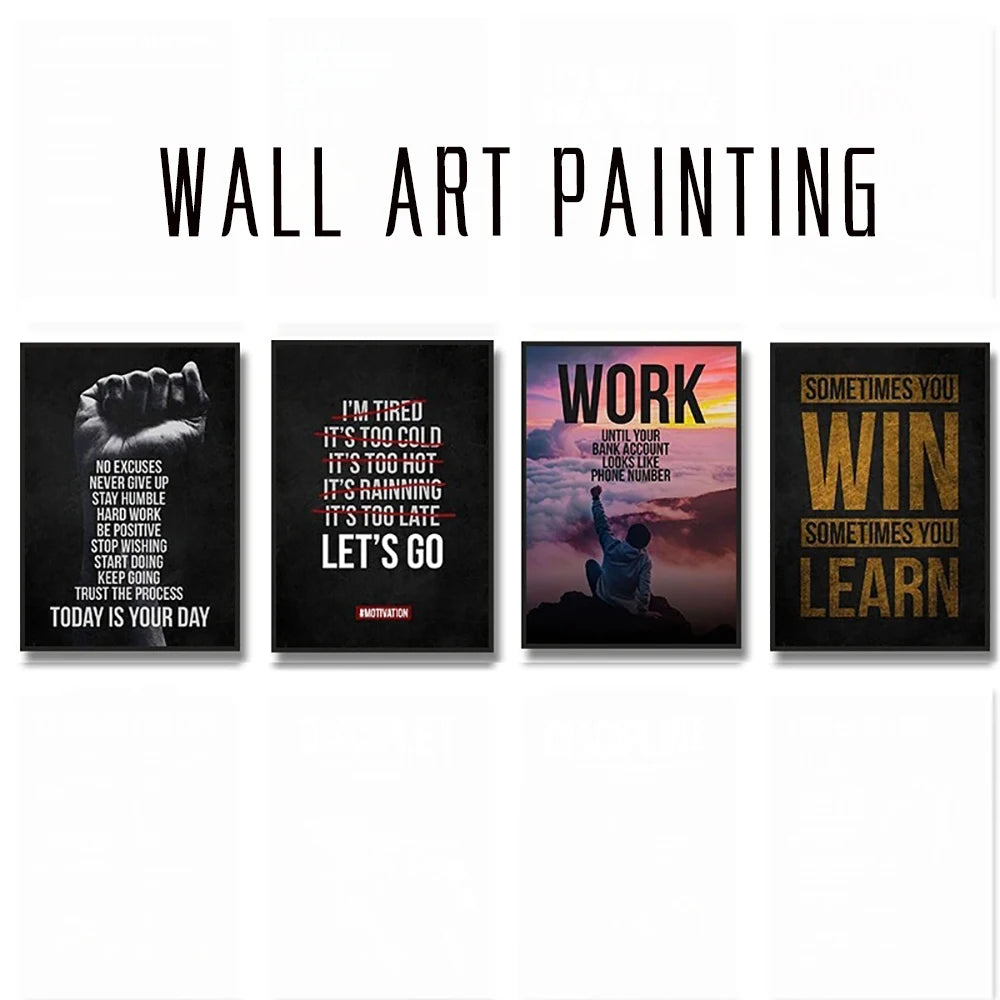 Motivational Lion Canvas Poster