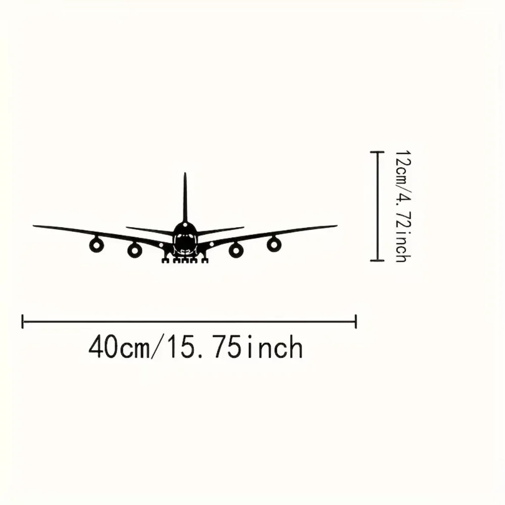 3D Metal Airplane Wall Art – 15.75”