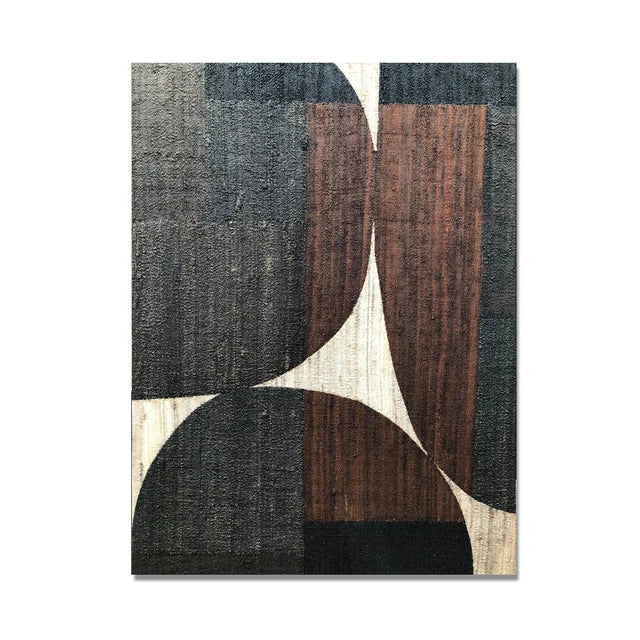 Retro Black Geometry Canvas Wall Art