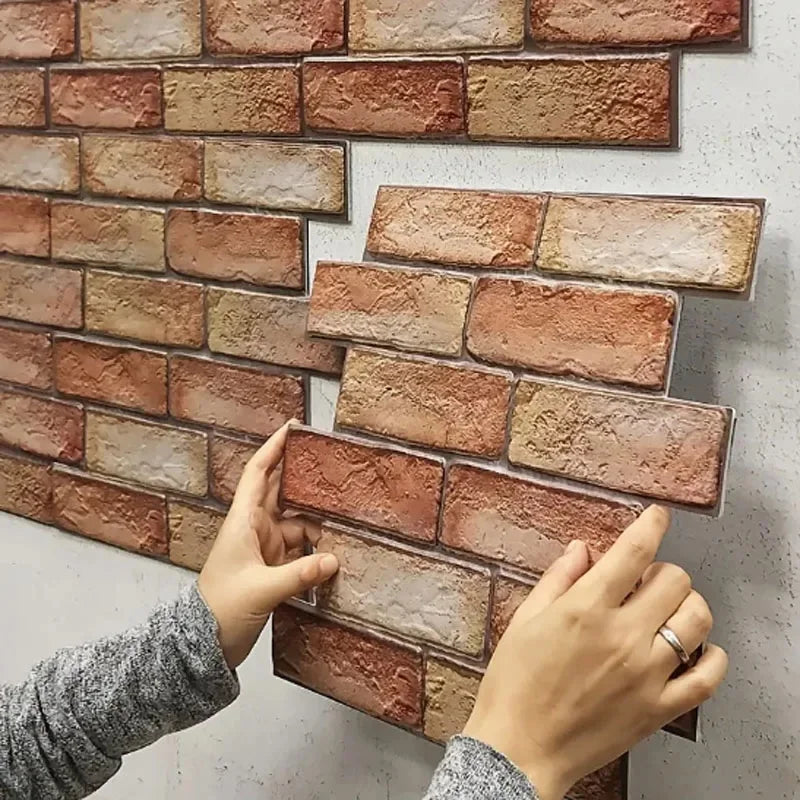 5/10-Pack 3D Brick Wall Panels