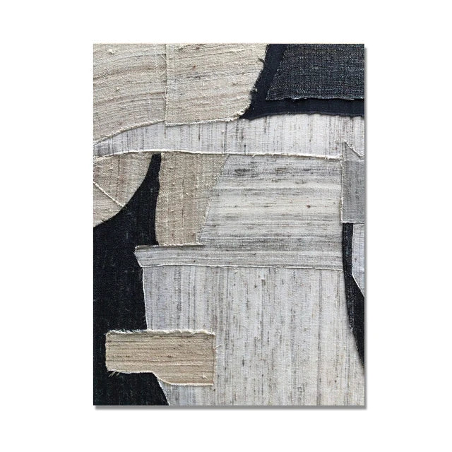 Retro Black Geometry Canvas Wall Art