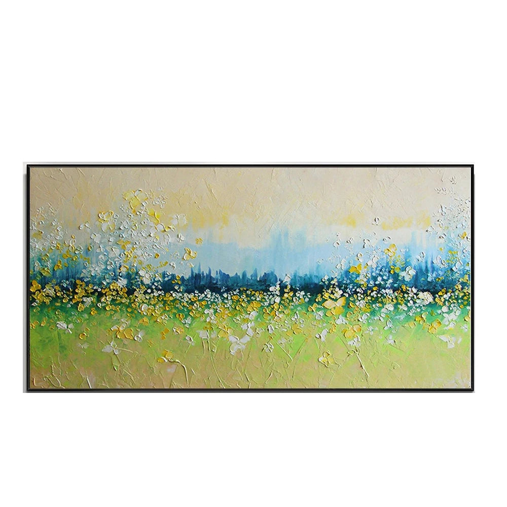 Abstract Flower Landscape Oil Painting