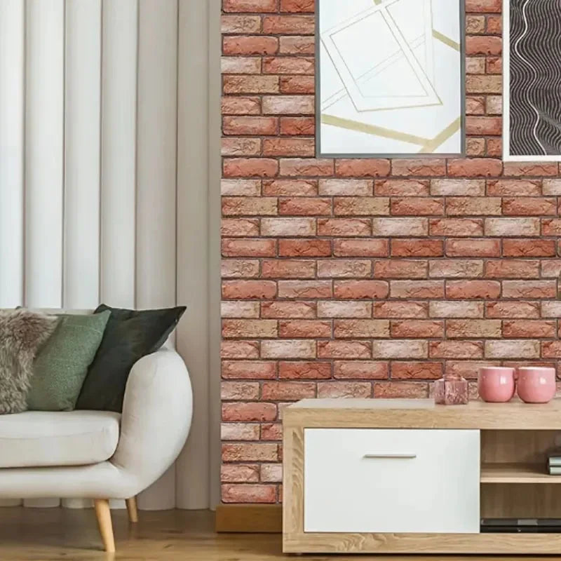 5/10-Pack 3D Brick Wall Panels