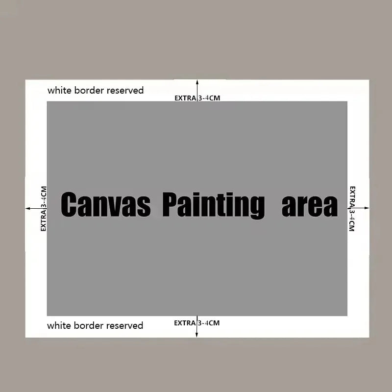 Large Frameless Abstract Canvas Wall Art