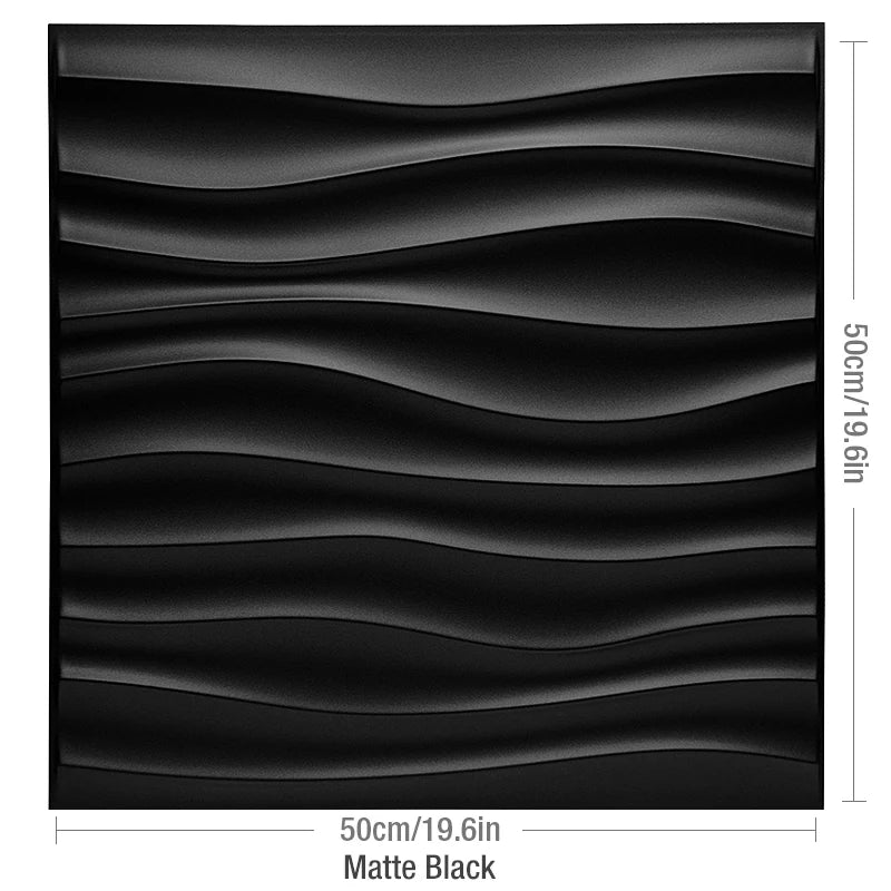 4-Pack 3D Wave PVC Wall Panels