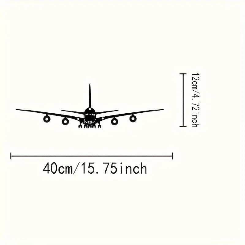 3D Metal Airplane Wall Art – 15.75”