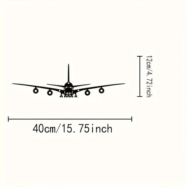3D Metal Airplane Wall Art – 15.75”