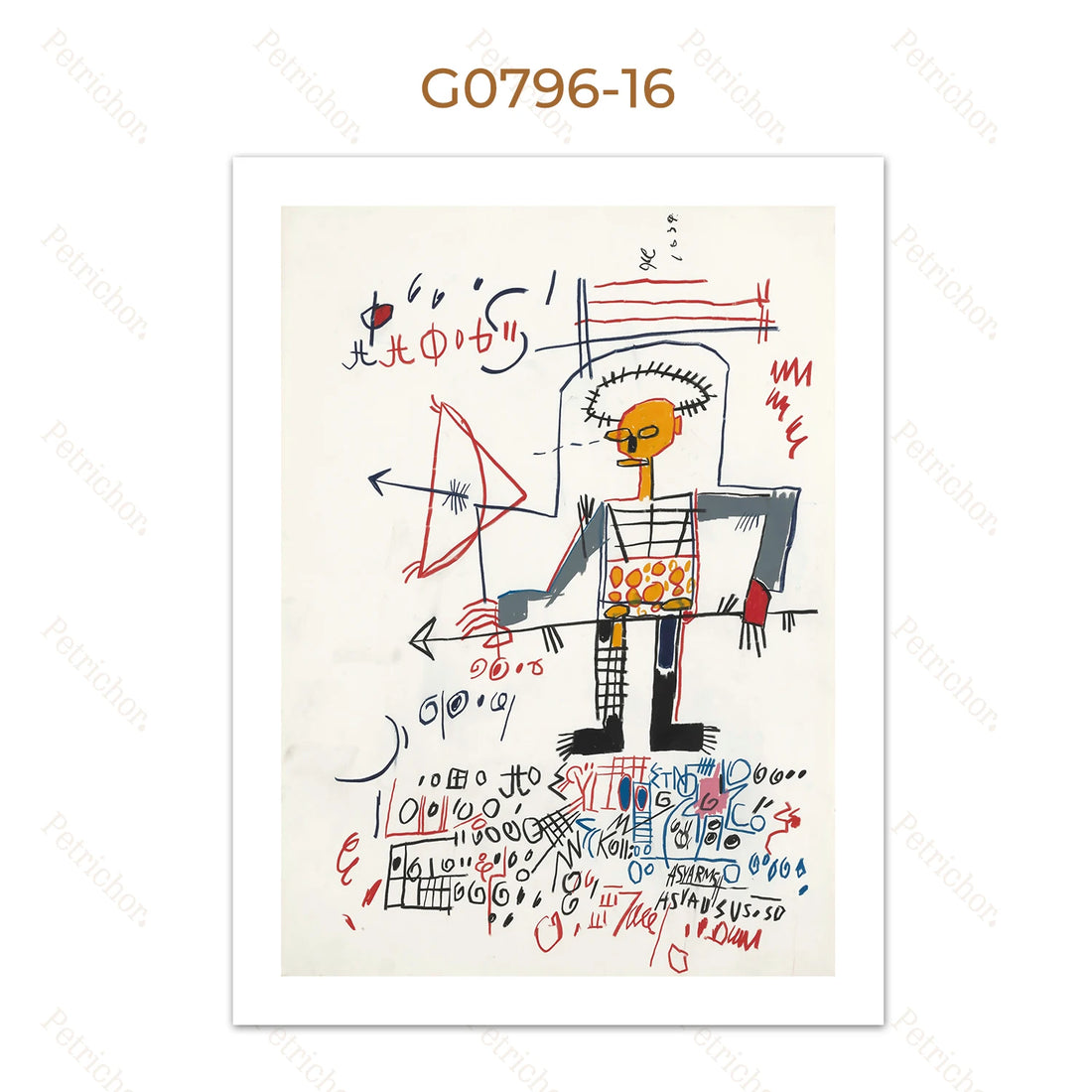 Jean Michel Graffiti Canvas Art