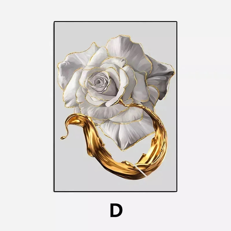 Scandinavian Gold Botanical Wall Art