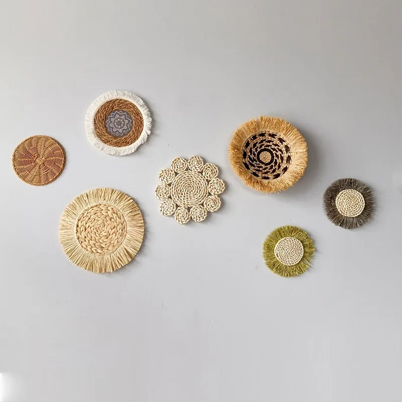 Boho Round Rattan Wall Hanging