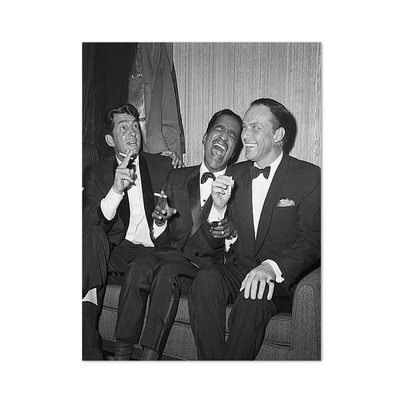 Black & White Movie Star Canvas Poster