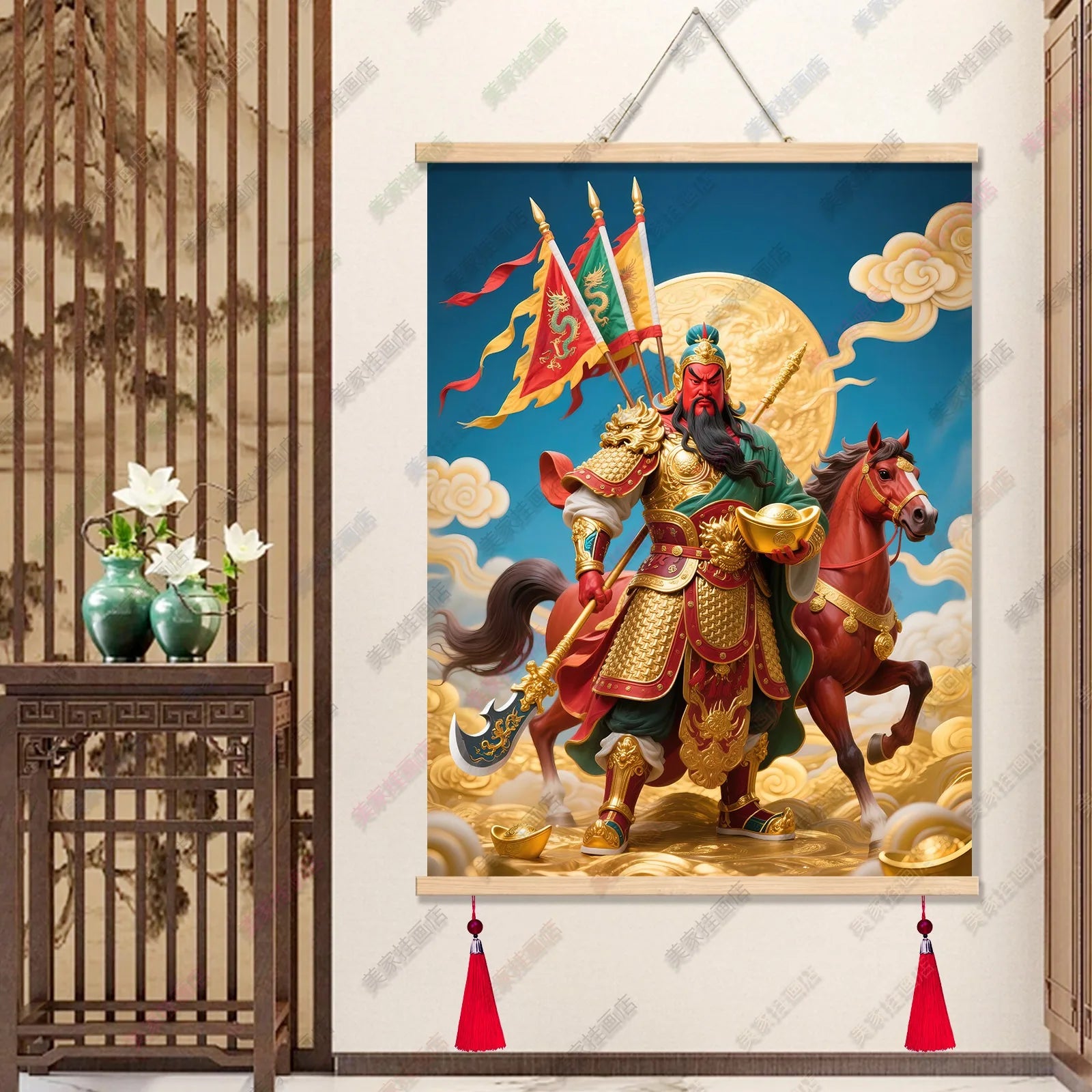 Multi-style Martial Saint Guan Yu Scroll Painting