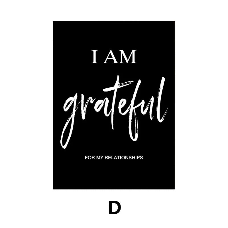 Black White Inspiring Quote Canvas Poster