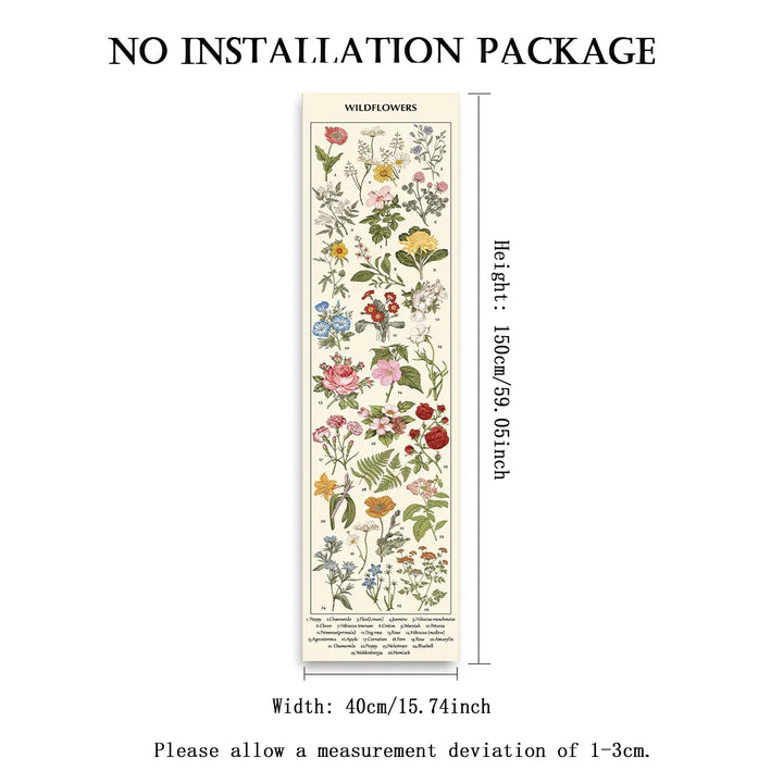 Vintage Floral Long Strip Tapestry