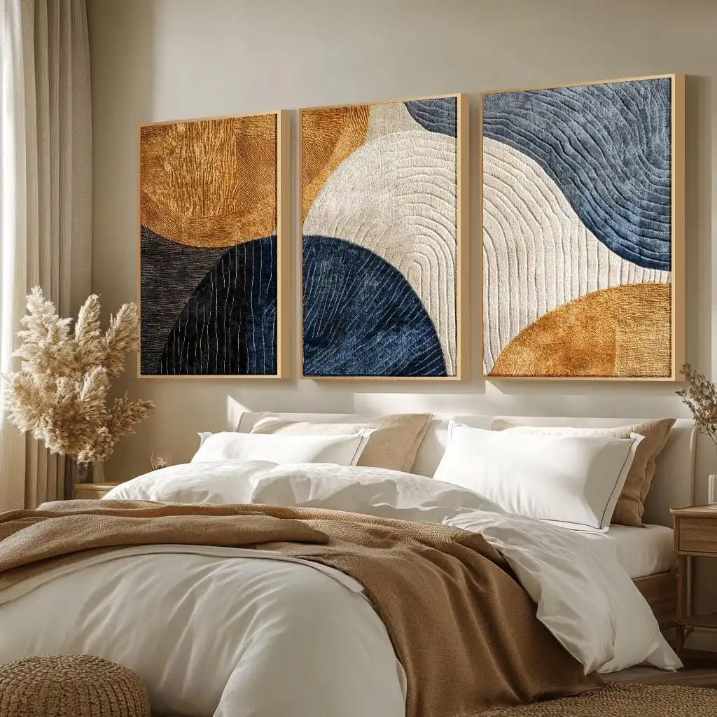 Japandi Triptych Nature Canvas Art Set