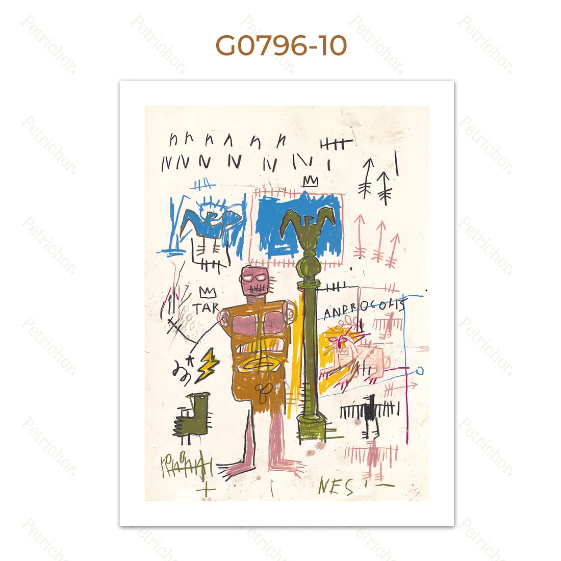 Jean Michel Graffiti Canvas Art