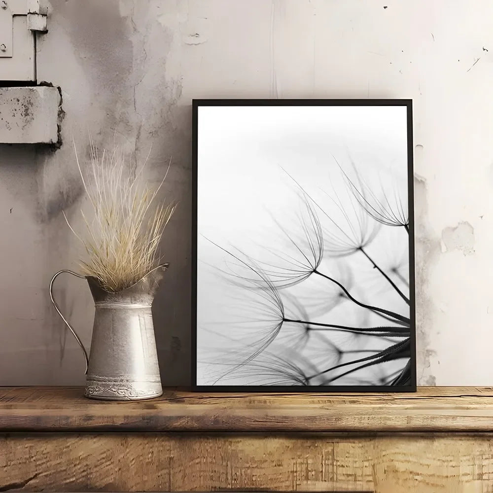 Black & White Plant Canvas Wall Art