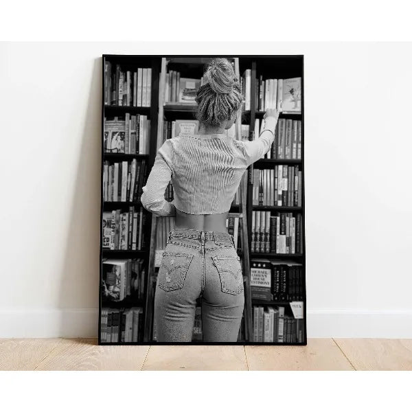 Black White Leopard Fashion Canvas Art