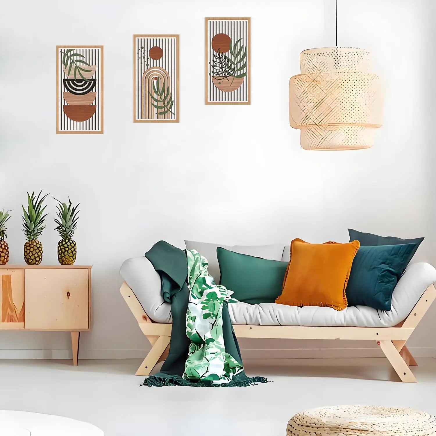 3Pcs Bohemian Wooden Wall Art