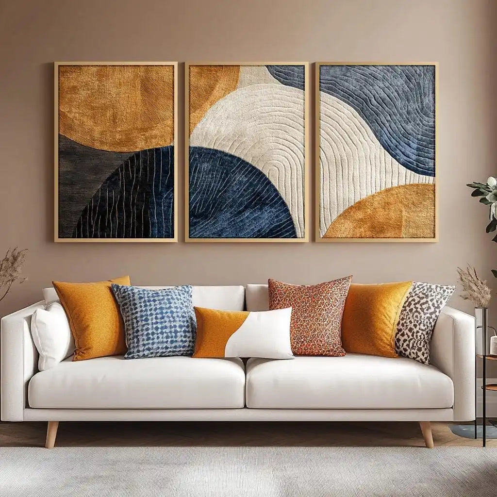 Japandi Triptych Nature Canvas Art Set