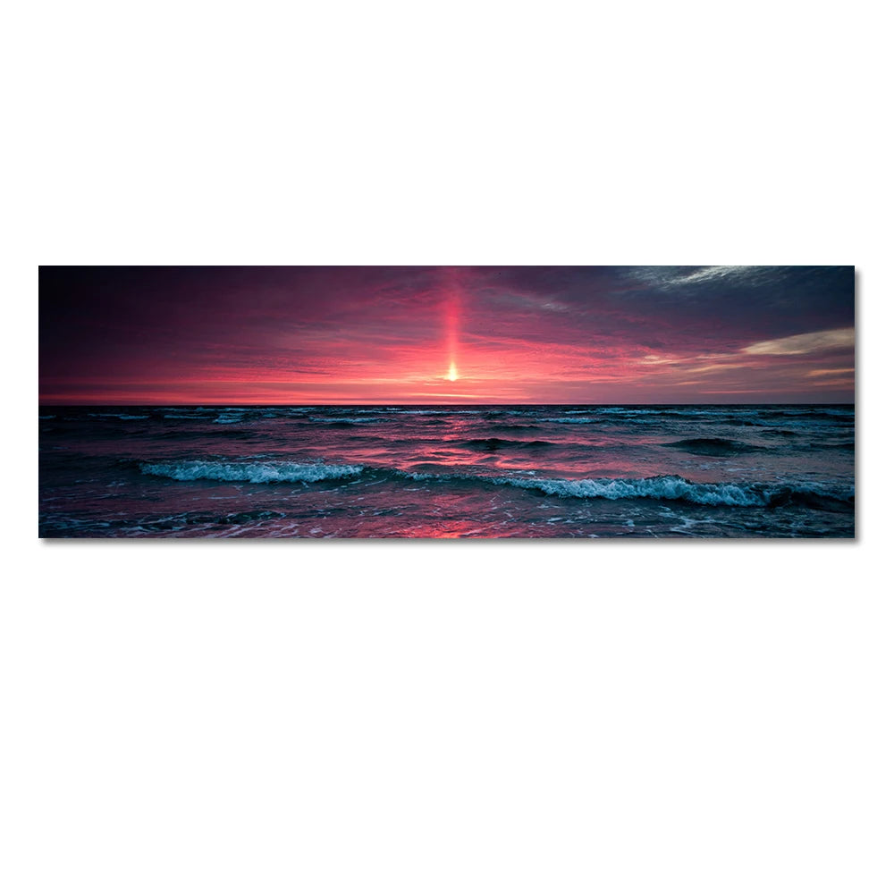 Beach Sunset Landscape Canvas Poster
