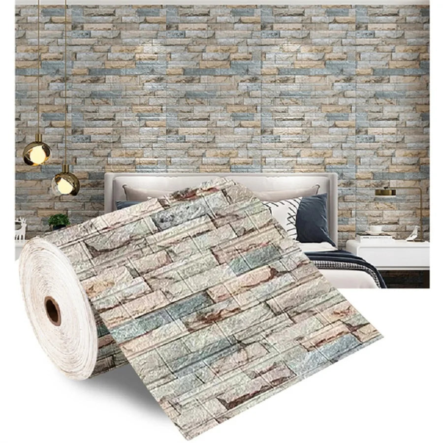 70×100 cm 3D Brick Foam Wall Sticker