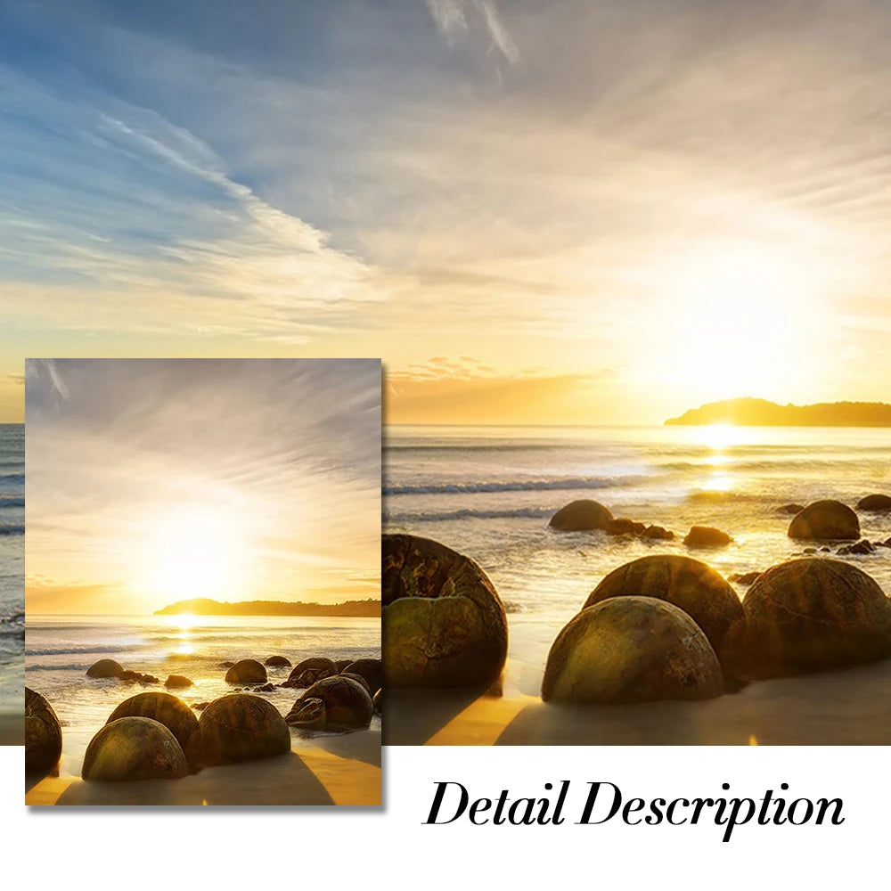 Beach Sunset Landscape Canvas Poster