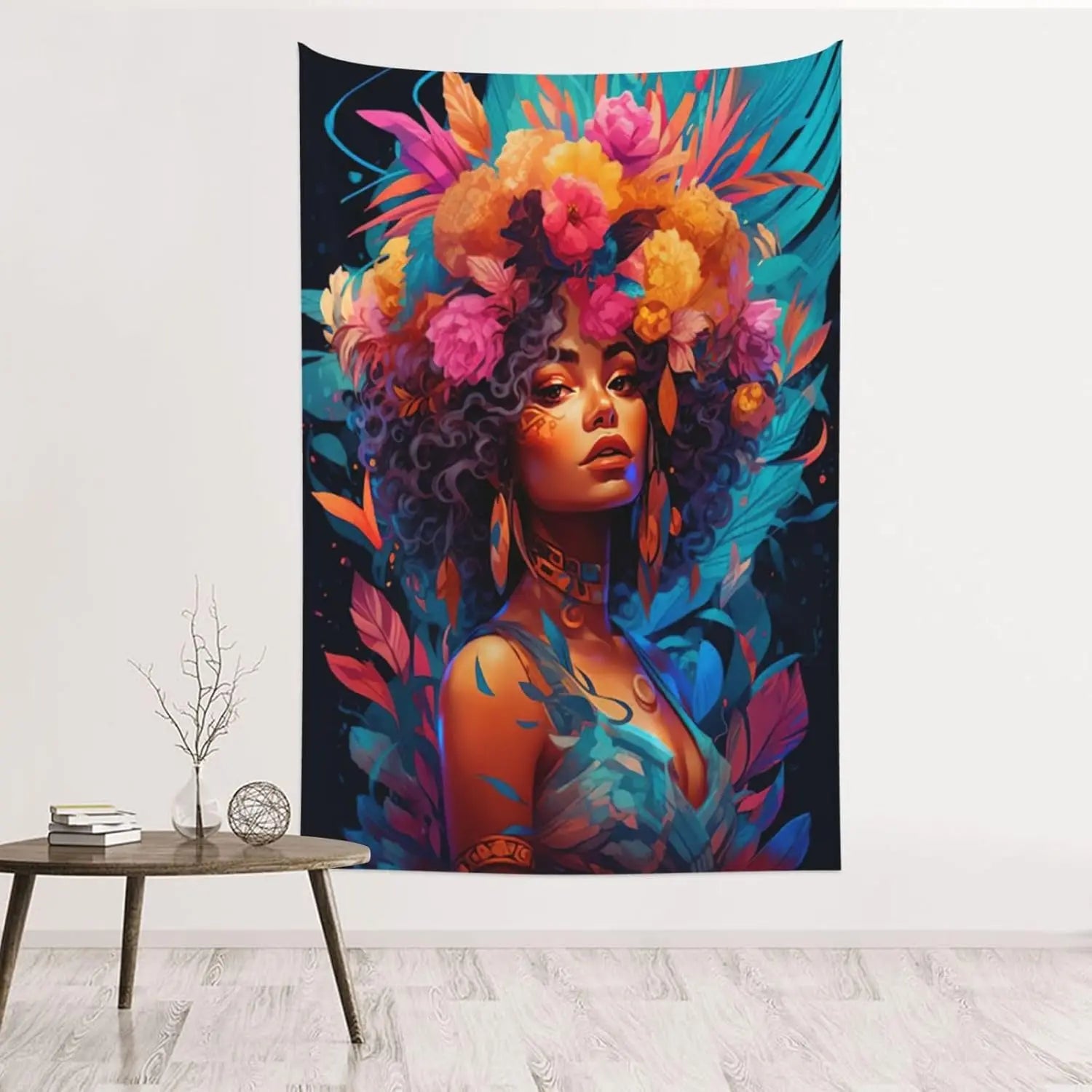 Black & Gold Mandala Wall Tapestry