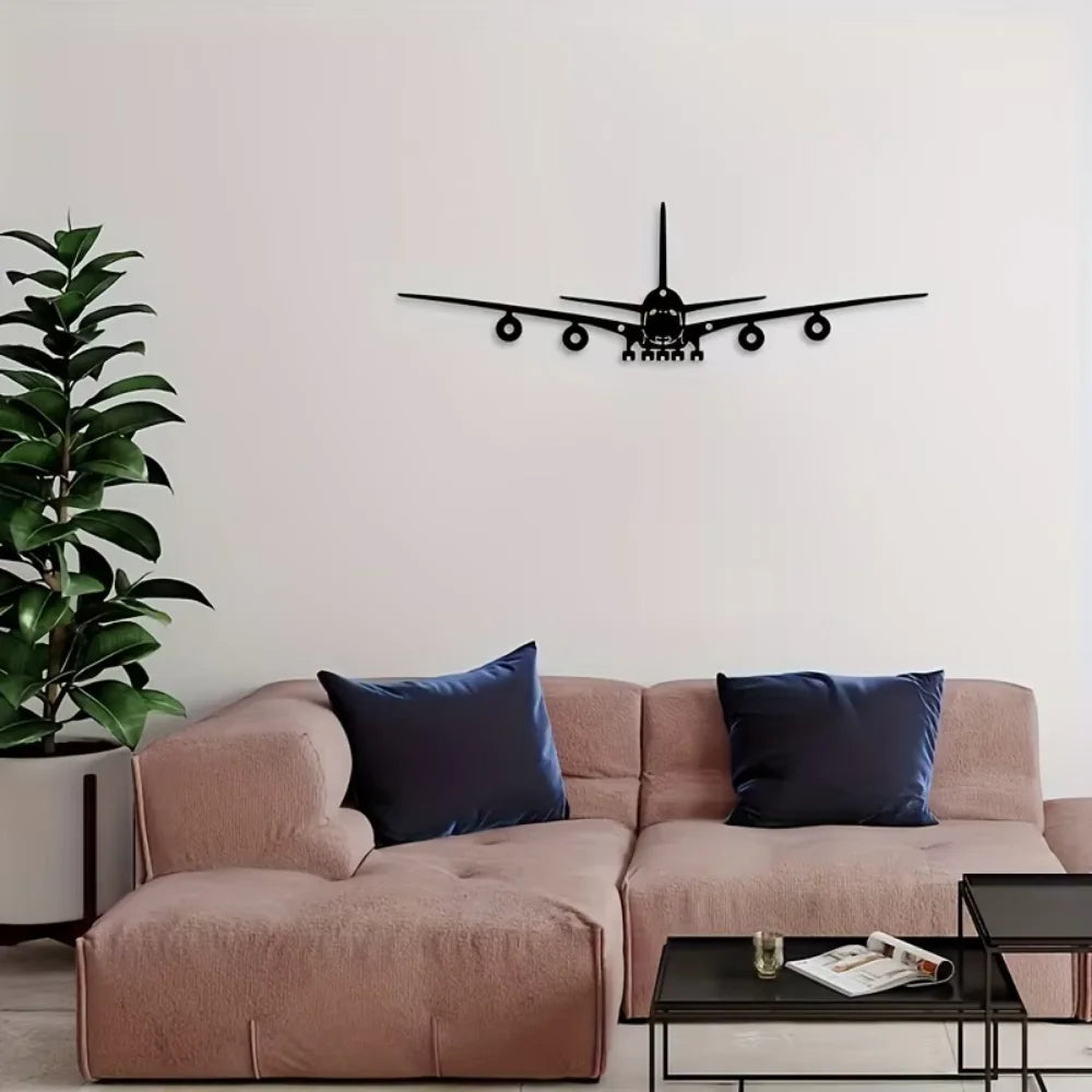 3D Metal Airplane Wall Art – 15.75”
