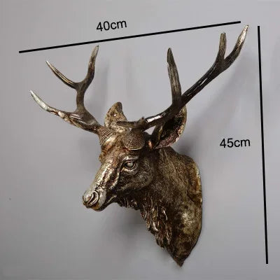 Handmade Resin Deer Head Wall Decoration