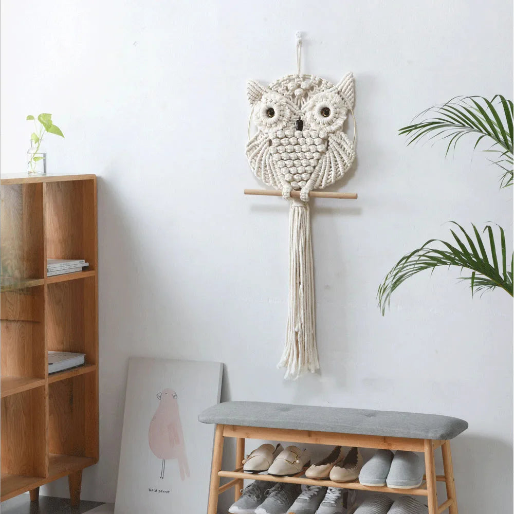 Owl Macrame Wall Hanging