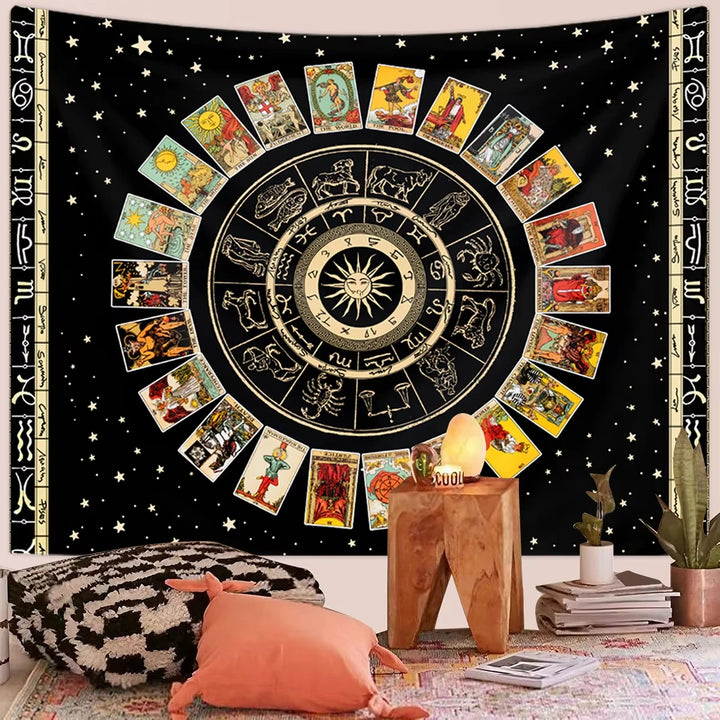 Fantasy Zodiac Sun & Moon Wall Tapestry