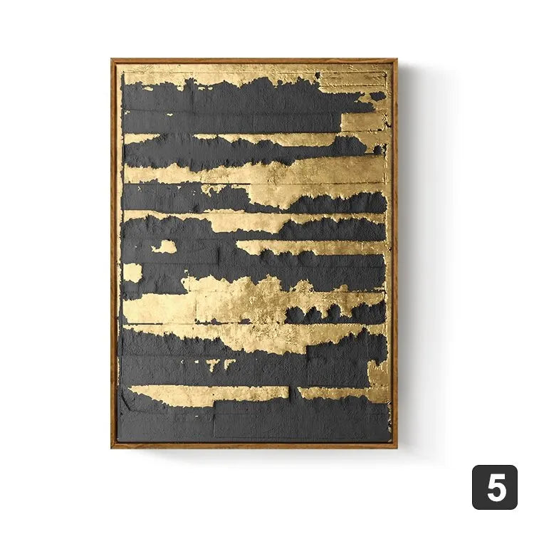 Nordic Gold Abstract Wall Art