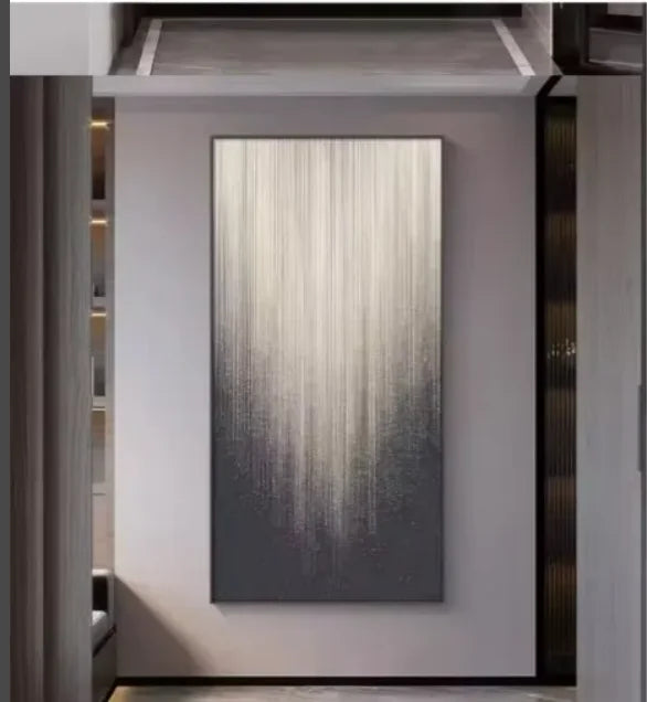 Large Hand-Painted Abstract Oil Painting
