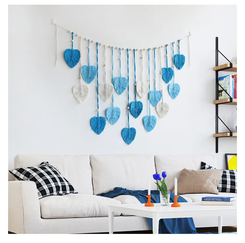 Large Leaf Macrame Wall Tapestry