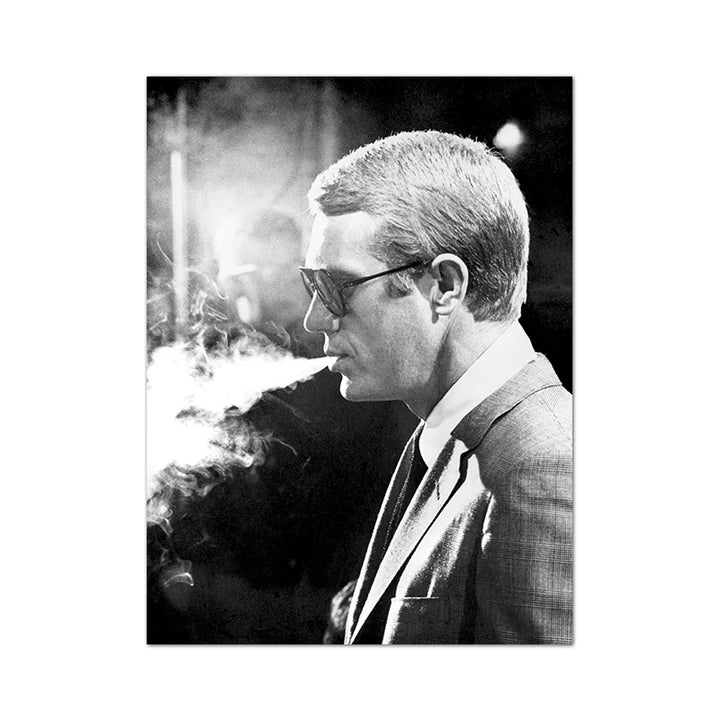 Black & White Movie Star Canvas Poster