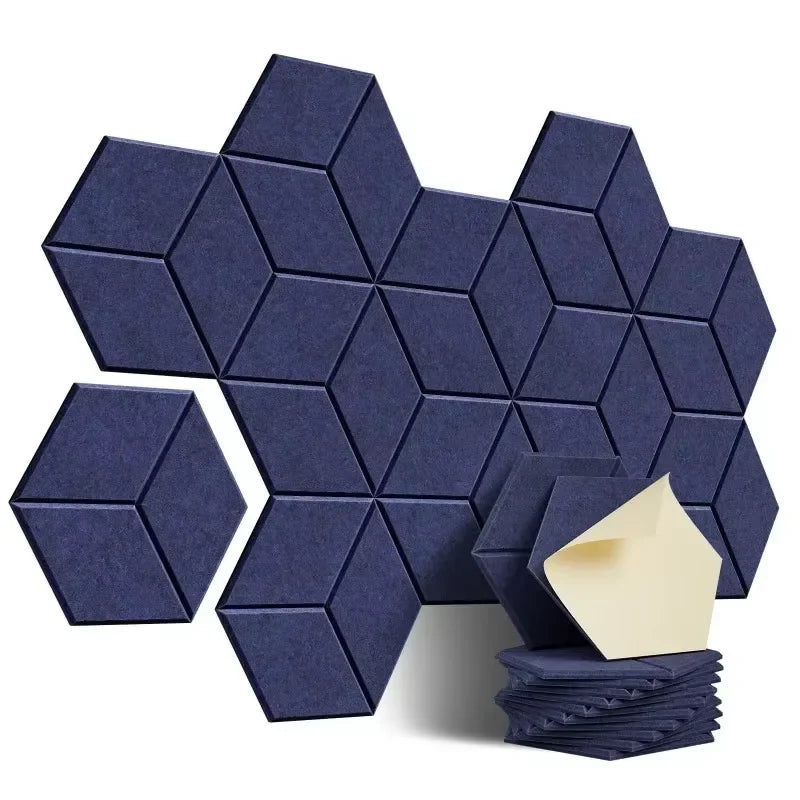 12-Pack White Hexagon Acoustic Panels