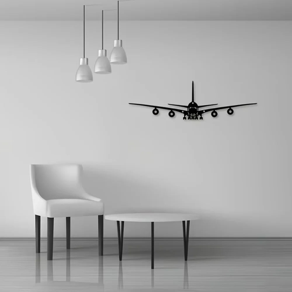 3D Metal Airplane Wall Art – 15.75”