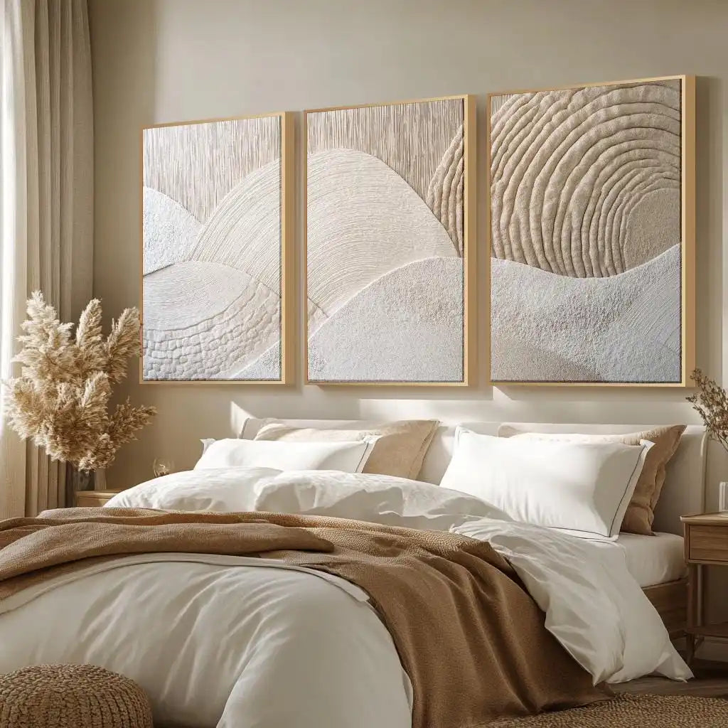 Japandi Triptych Nature Canvas Art Set