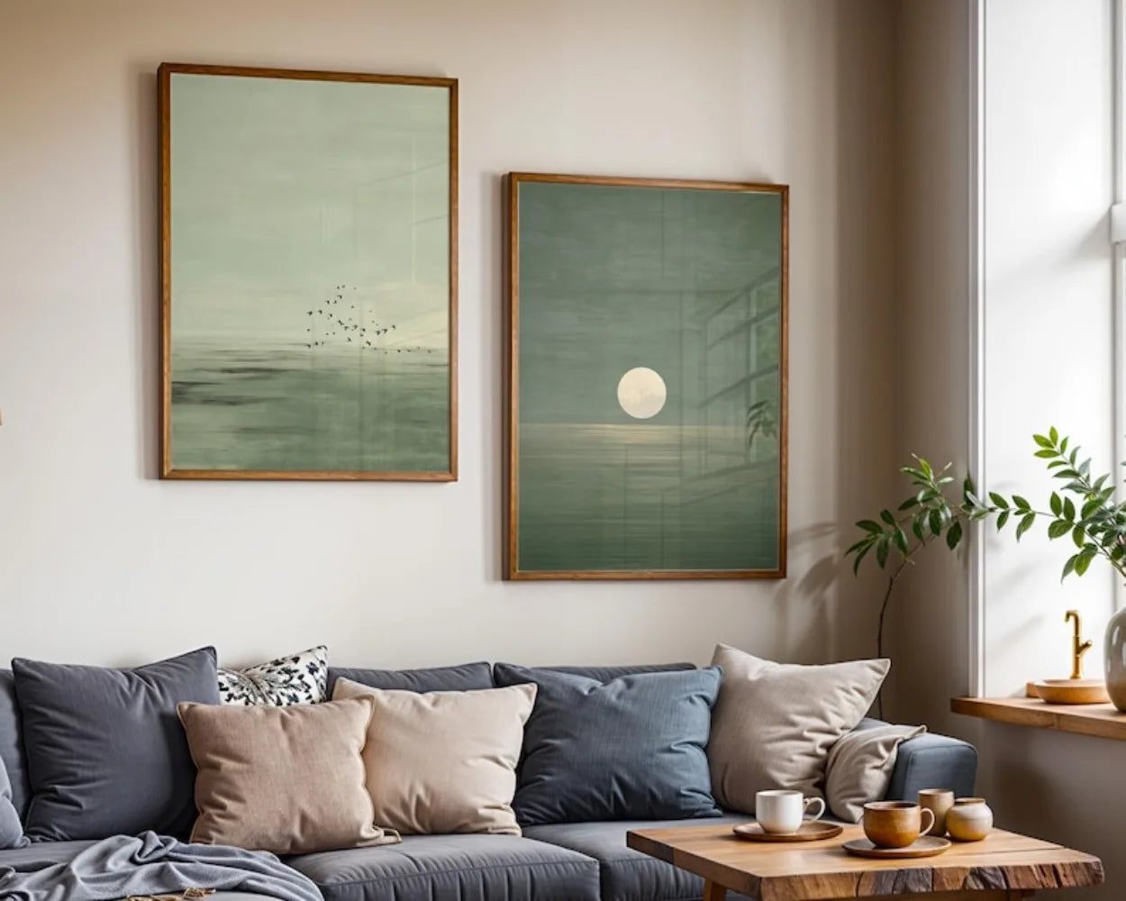 2PCS Japanese Sunset Zen Canvas Set