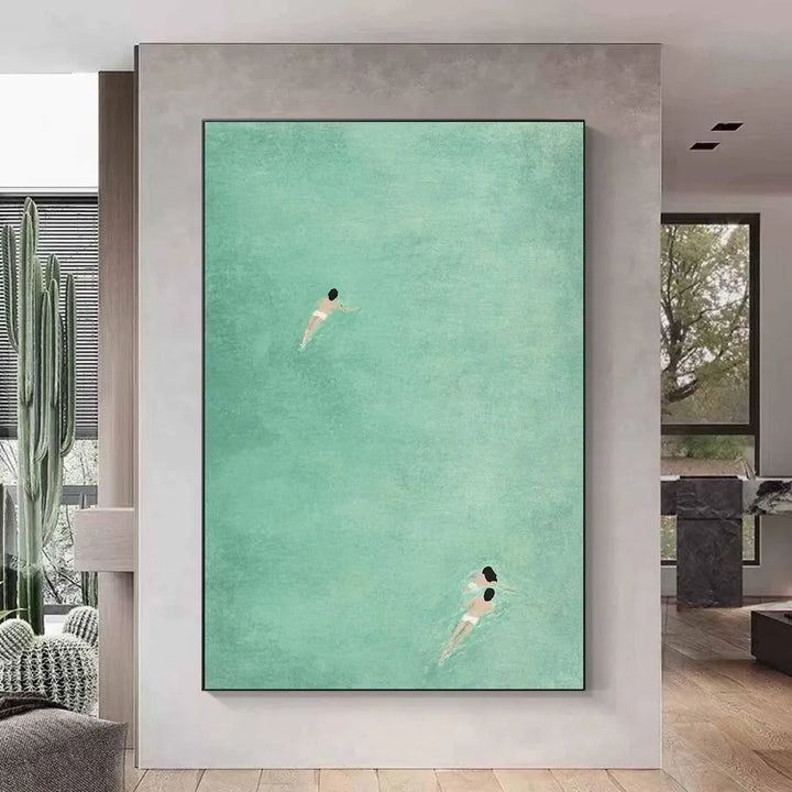 Large Colorful Abstract Canvas Painting