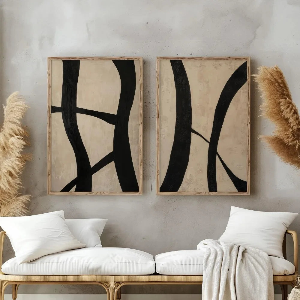 2PCS Wabi Sabi Mountain Canvas Set